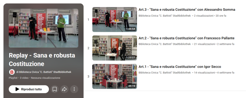 Immagine: playlist costituzione
